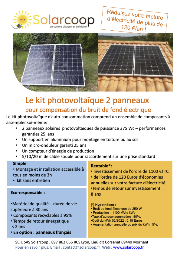 kit 2 panneaux Solarcoop